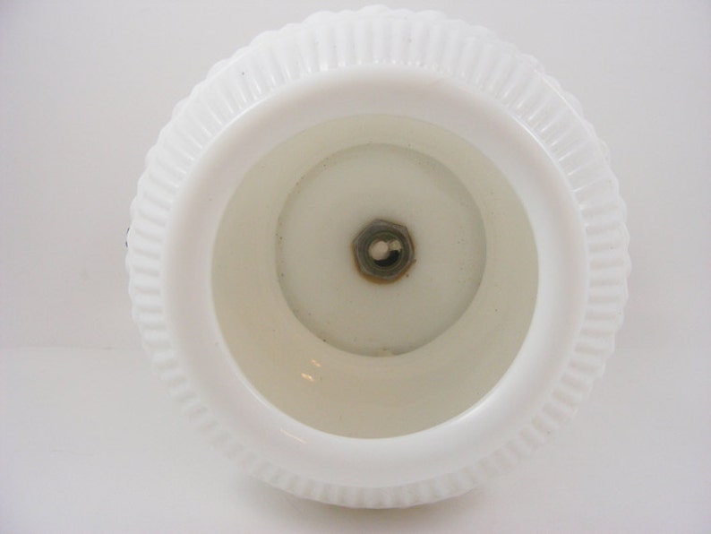 Vintage Milk Glass Lamp Body Replacement Part Double Globe Etsy