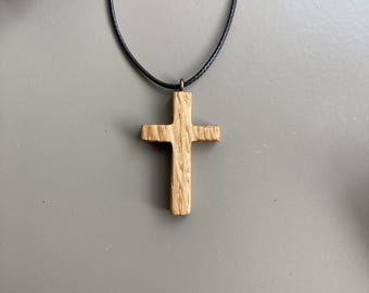Beautiful wooden cross necklace, Christian cross pendant, perfect gift for Him and Her