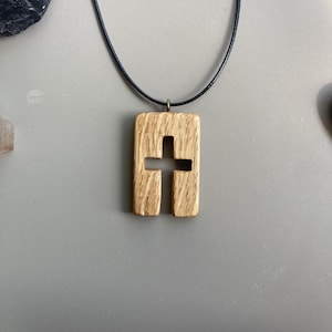 Beautiful wooden cross necklace, Christian cross pendant, perfect gift for Him and Her