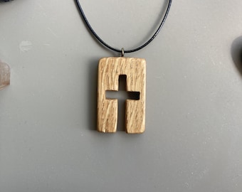 Beautiful wooden cross necklace, Christian cross pendant, perfect gift for Him and Her