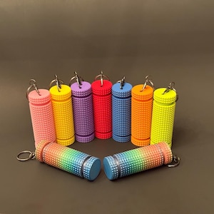 Pokey Spikey Fidget Clicker Pain Stim Key Chain Mechanical Keyboard Double Sided Multicolored | Stress Relief, ASMR, Satisfying Clicks, ADHD