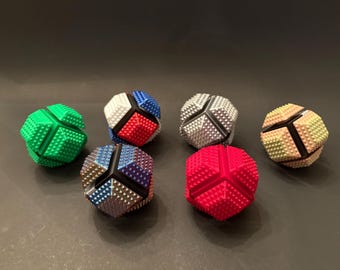 Cubo de clic Fidget Clicker: Alivio del estrés ASMR con textura puntiaguda de 6 lados