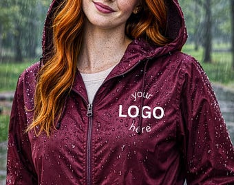 Custom Full-Zip Waterproof Windbreaker Jacket