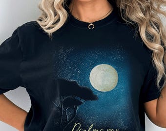 Psalms 139:11 Christian T-Shirt, Cottagecore Faith Pullover, Religious Streetwear for Women