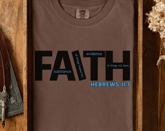 Camiseta de manga larga Faith Hebrews 11: Ropa cristiana elegante