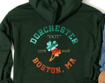 Dorchester MA Hoodie Outfit | South Boston St. Paddys Tag Zip-Sweatshirt