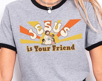 Retro 70er Jahre Grafik T-Shirt: Christian Ringer Tee Sommer Top