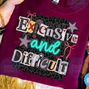 Nota de rescate de leopardo coqueta PNG / Diseño de sublimación atrevido Y2K / PNG caro y difícil