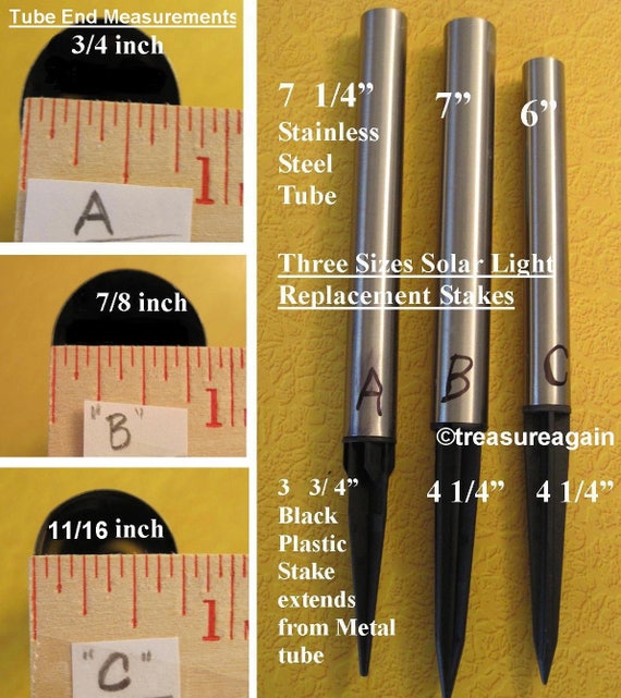 Solar Light Replacement Stakes Bulk Stainless Steel Supply For Garden Decor Crafts Wind Chimes Insulators
