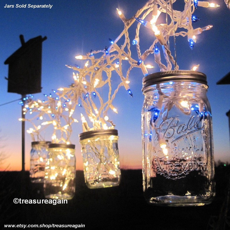 Fairy Lights Lanterns 6 DIY Mason Jar Hangers Twist On Etsy