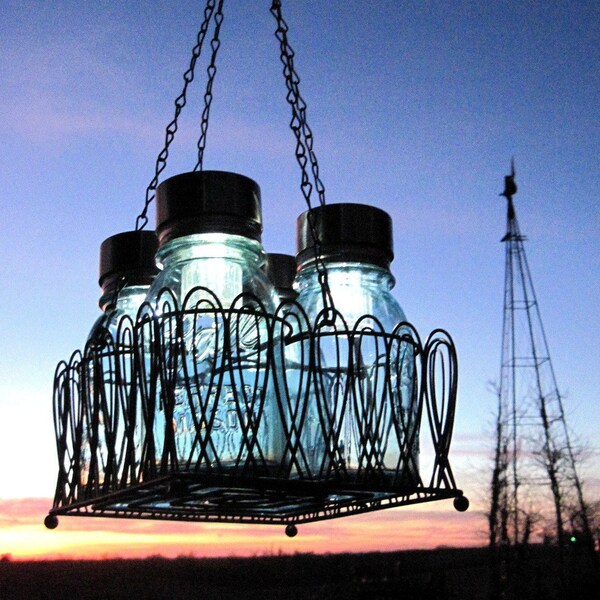 RESERVED Mason Jar Chandelier by treasureagain