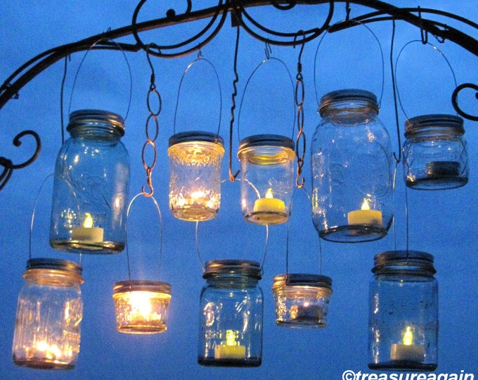 Party Favor Lanterns 100 DIY Wedding Mason Jar Hanging Lids Only, Ball