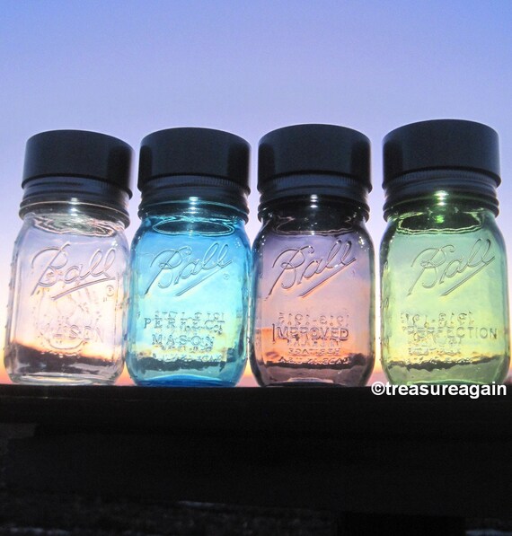 Choice Mason Jar Solar Lights 2 Ball Hanging Outdoor New Pint Heritage Collection In Blue Green Purple Or Clear
