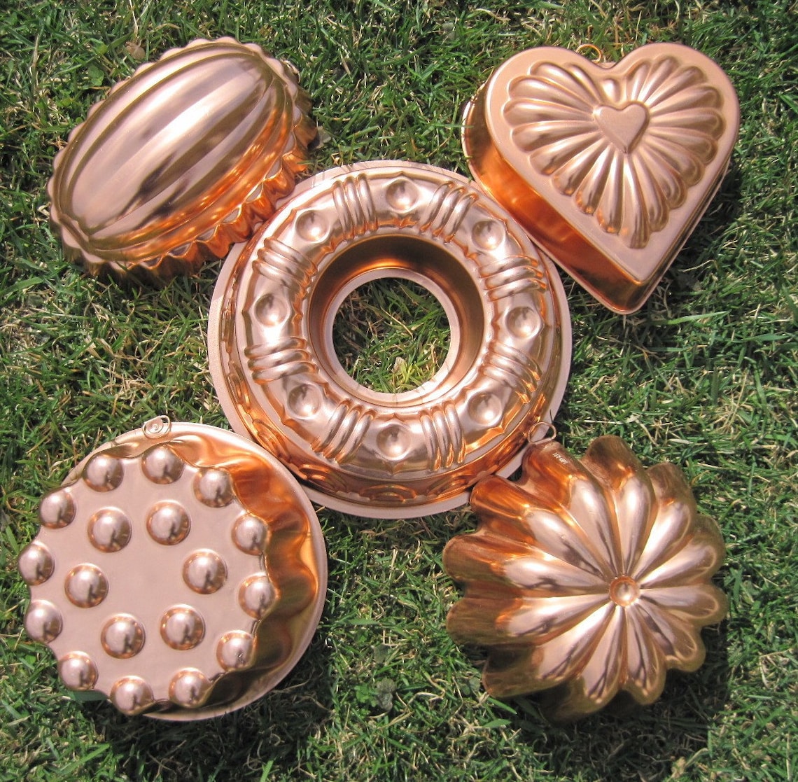 Vintage Jello Molds Copper Kitchen Molds Instant Collection Etsy