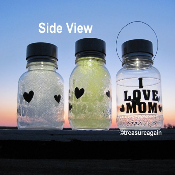I Love Mom Solar Jar Light Outdoor Eco Friendly Garden Gift For Yellow White Mother S Day 1 Mason Choose One