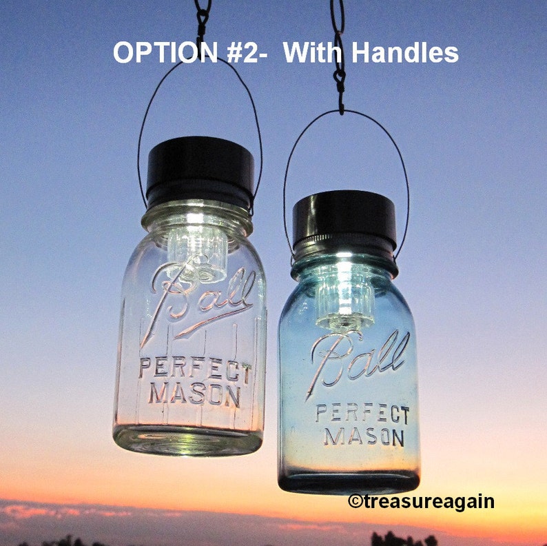 Solar LIDS 2 Canning Jar Lights for Fruit Jars DIY Party Etsy