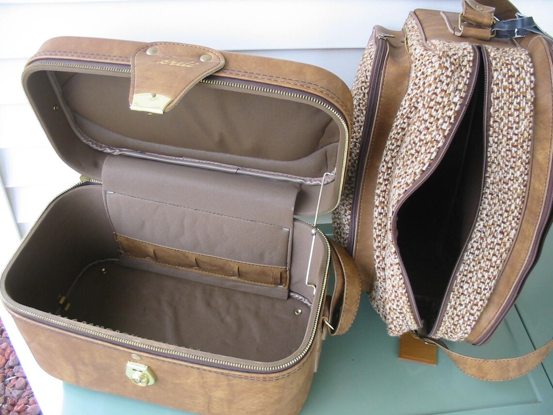 Vintage Luggage VERDI Train case and Carry on Bag Etsy