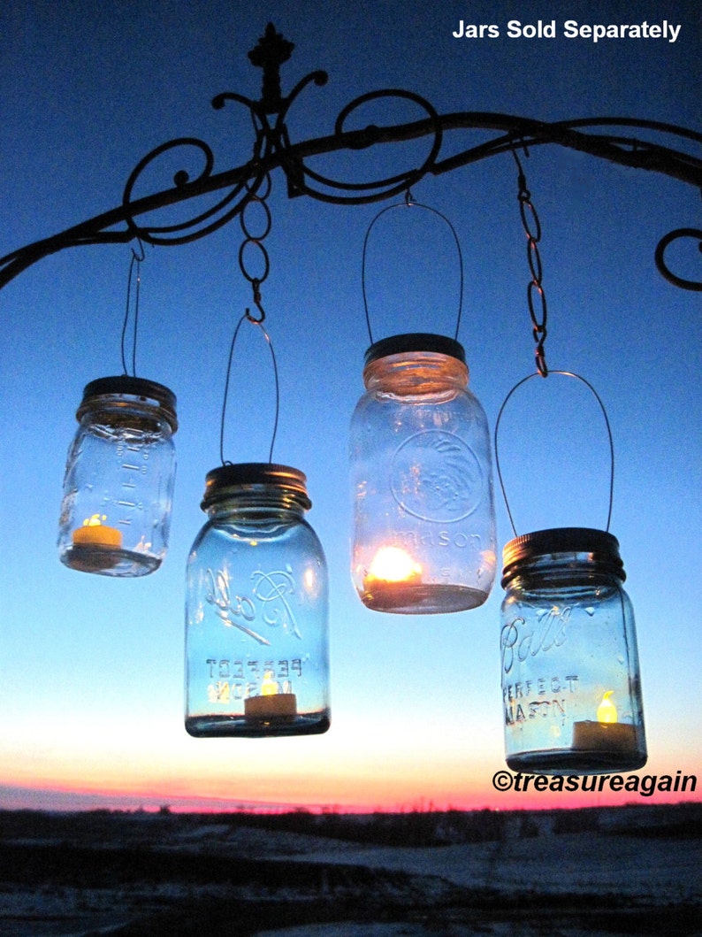 30 Candle Lantern Lids Diy Wedding Mason Jar Lanterns Hanging Etsy