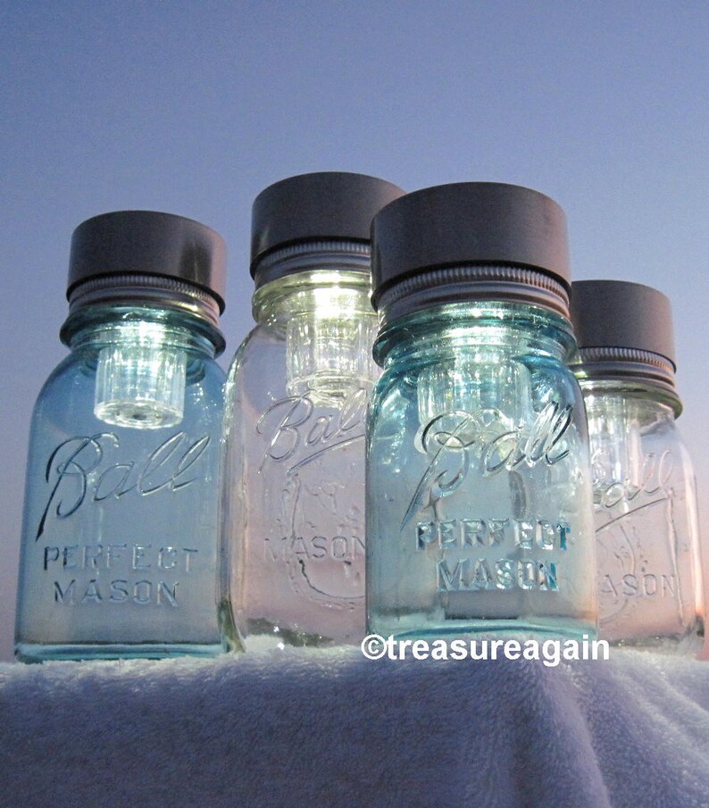 6 Canning Jar Solar Lids Mason Jar Solar Lights Outdoor DIY Etsy