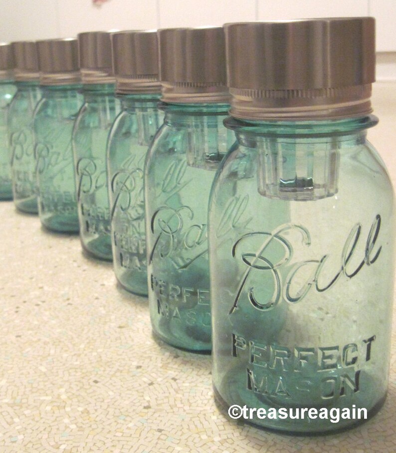 6 Canning Jar Solar Lids Mason Jar Solar Lights Outdoor DIY Etsy