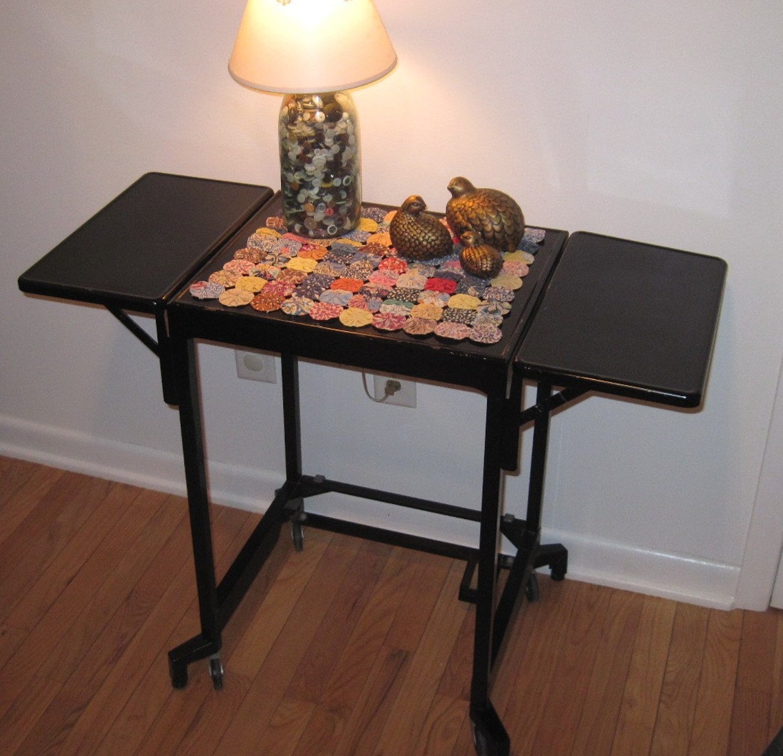 Vintage Typewriter Stand Industrial Metal Black Night Stand Etsy