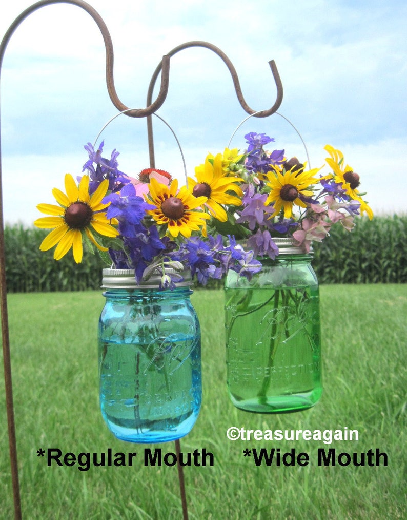 12 Wedding Mason Jar Vase Flower Lids for WIDE Mouth Ball Etsy