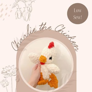 Charlie el Pollo / Colección Bitty Farm Buddies / Patrón de Pollito de Peluche de Ganchillo / Patrón de Pollito Amigurumi de Ganchillo de Costura Baja