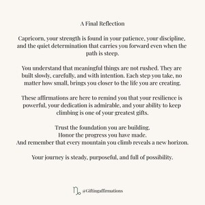 Capricorn Affirmations | 75 Success Mindset Affirmations + Wallpapers | Zodiac Printable | Instant Download image 5