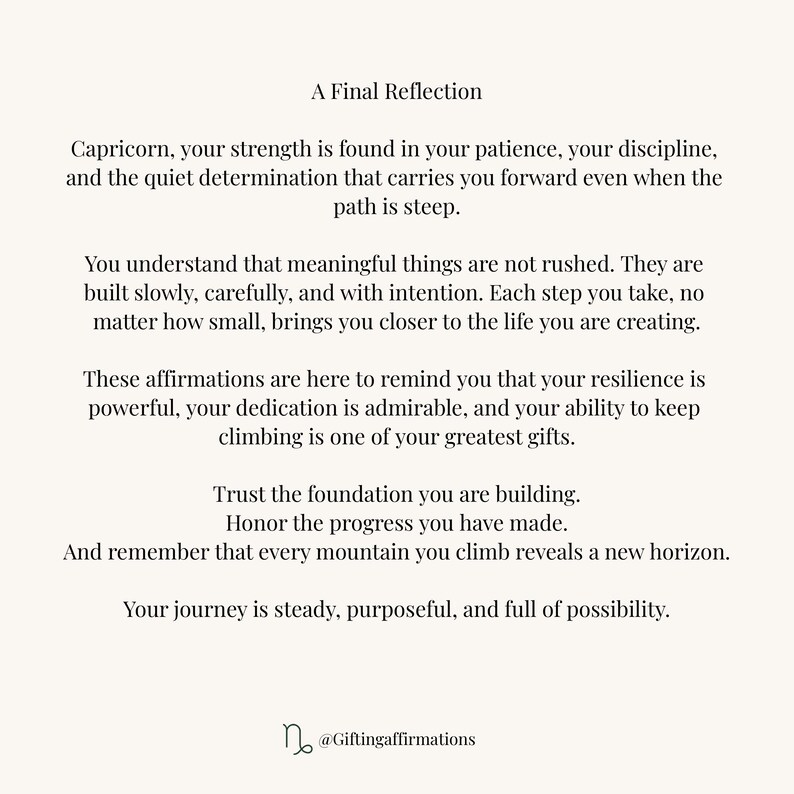 Capricorn Affirmations | 75 Success Mindset Affirmations + Wallpapers | Zodiac Printable | Instant Download image 5
