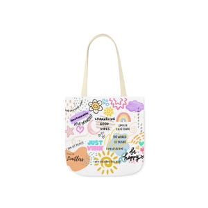 Positive Affirmation Einkaufstasche, Motivationszitat, Inspirationsgeschenk, wiederverwendbare und stilvolle Tasche, umweltfreundliches Geschenk für Frauen