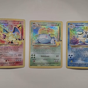 Charizard Venusaur Blastoise Cards Handmade Proxy Replicas