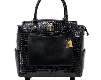 Rolling Briefcase Bag for Women with Wheels and Laptop bag.