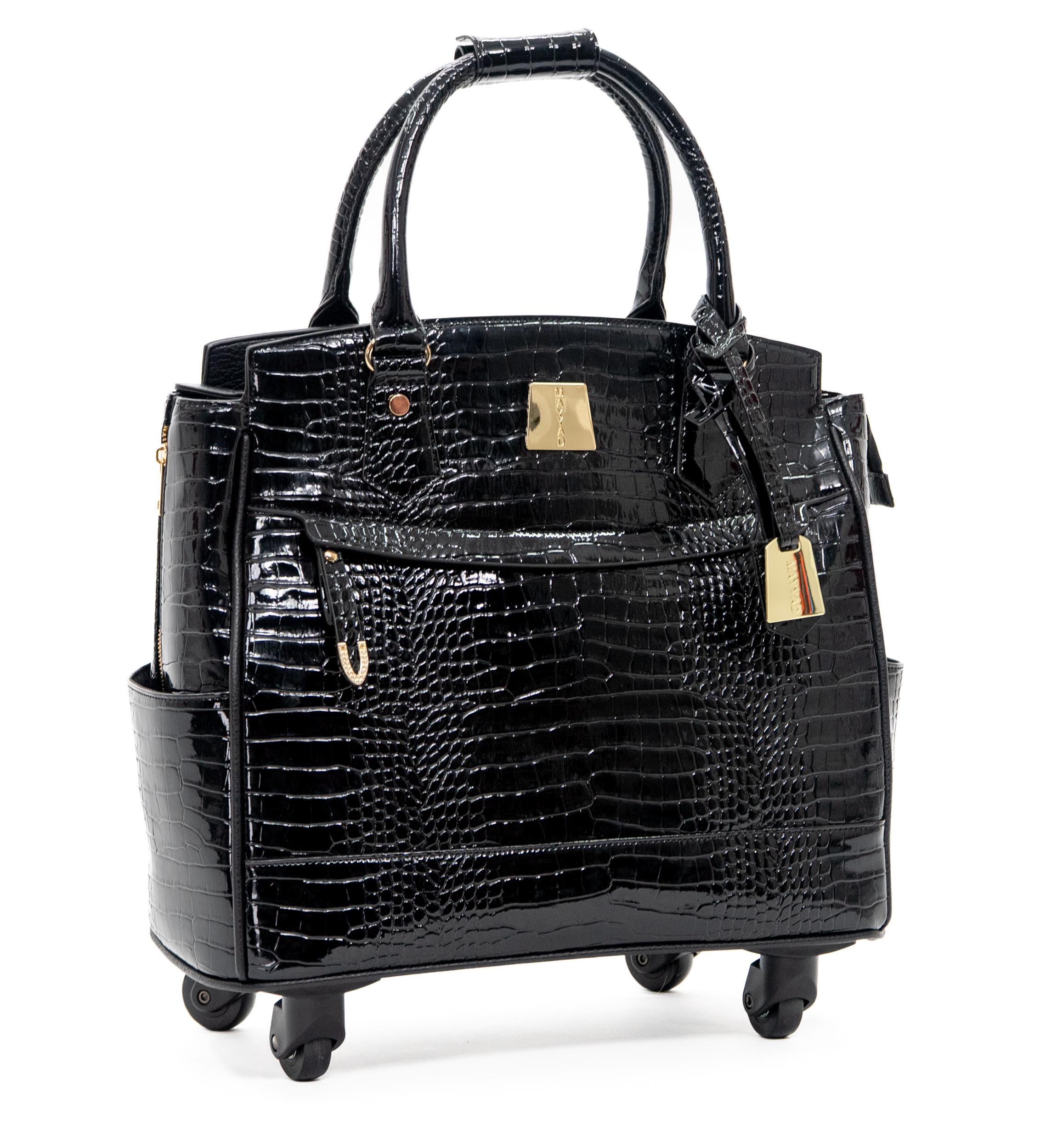 Rolling Briefcase Bag for Business Women with Wheels and Laptop bag