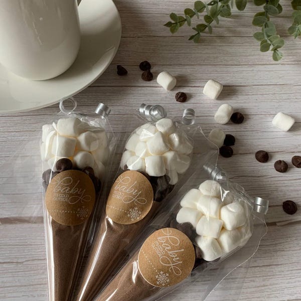 Baby Shower Hot Chocolate Cones, Oh Baby Theme, It's A Boy, Party Favors, Sweet Candy Treats, Gluten Free, Cocoa Bomb Gifts, Baptism Gifts