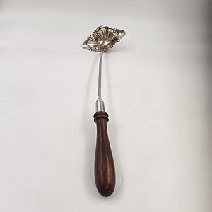 Vintage German? Silver Punch Ladle with Wood Handle