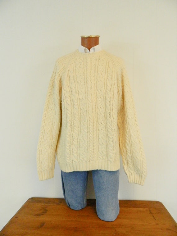 vintage unisex ivory sweater - Gem