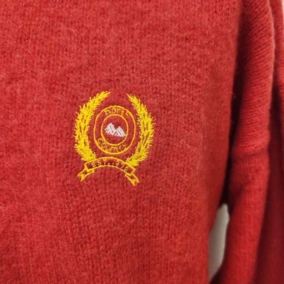 Vintage 1970's - 80's Men's Large Bright Red Wool… - image 3