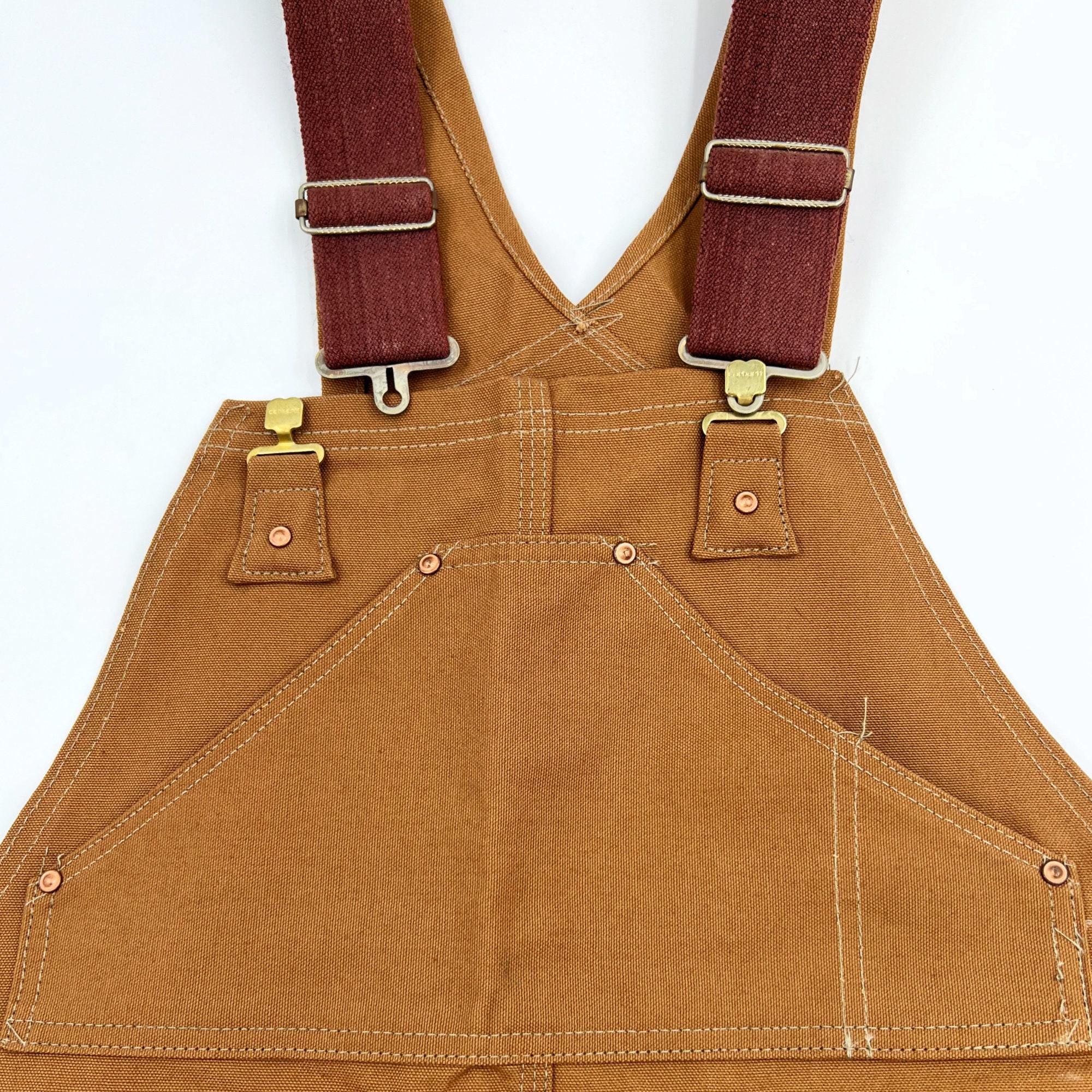 Vintage NWT Carhartt Bib Overalls - 1980s Brown Duck High