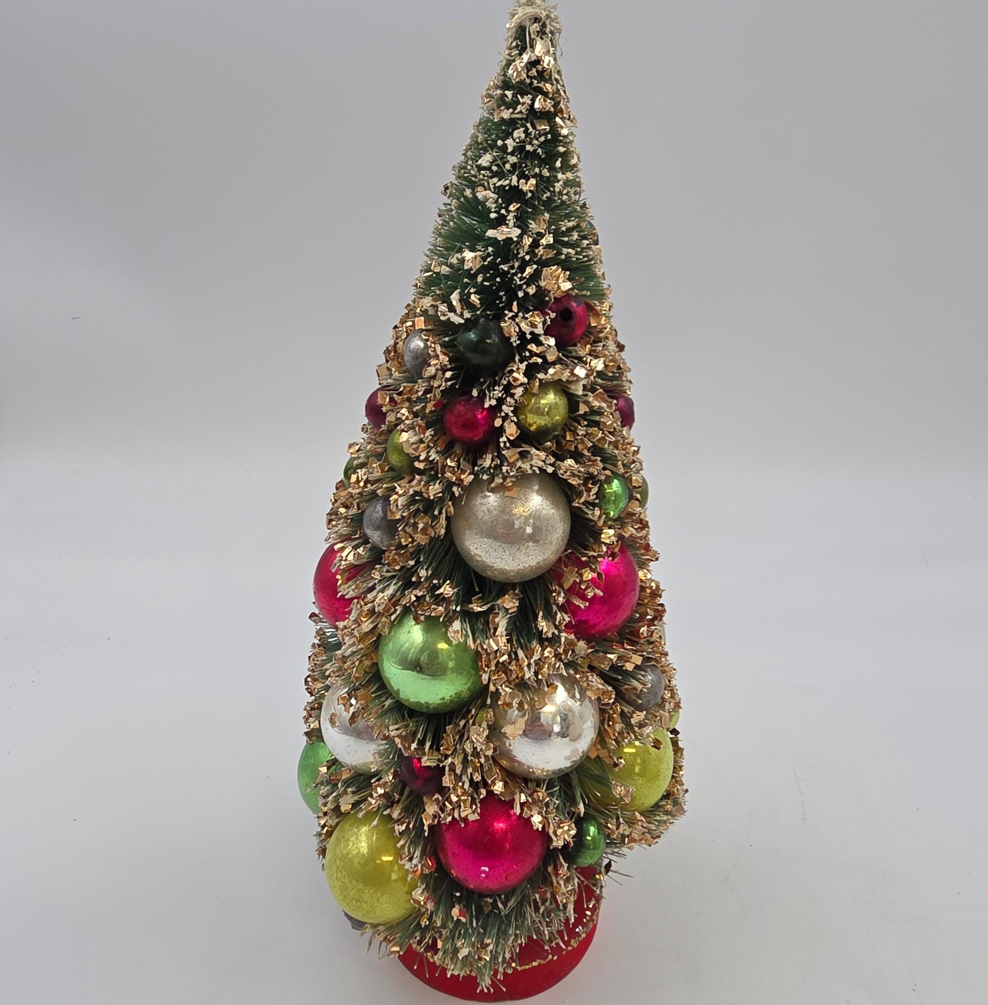 Vintage Holt Howard Bottle Brush Christmas Tree With Mercury Glass