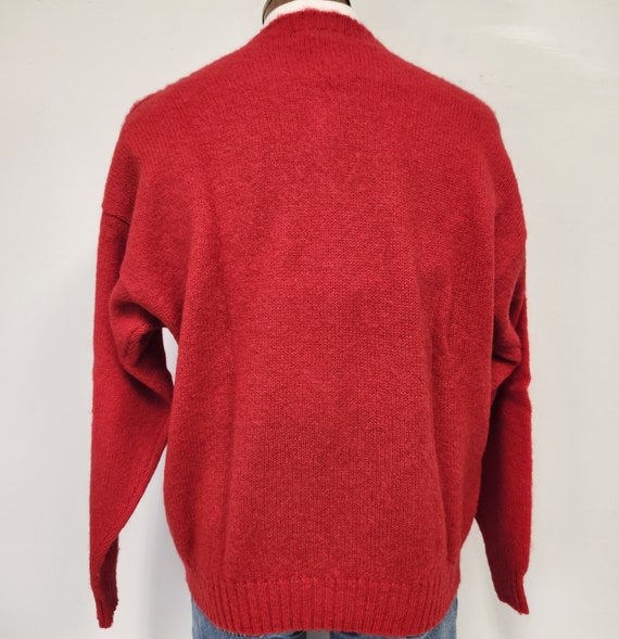 Vintage 1970's - 80's Men's Large Bright Red Wool… - image 5