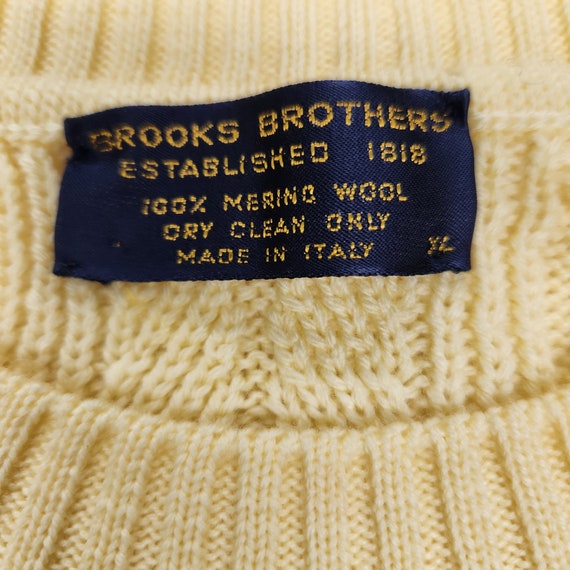 Vintage 1980's X Large Brooks Brothers Yellow Hea… - image 5