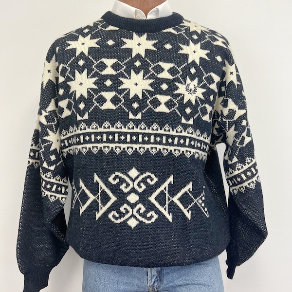 Scott Button Placket Blue Ribbon Skier Sweater main image 1