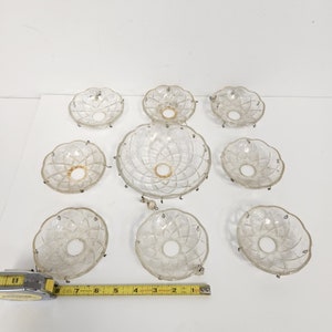 Vintage 1980's - 90's Chandelier - Light Fixture Pieces - Parts - Prisms - Roping - Arms and Spacers