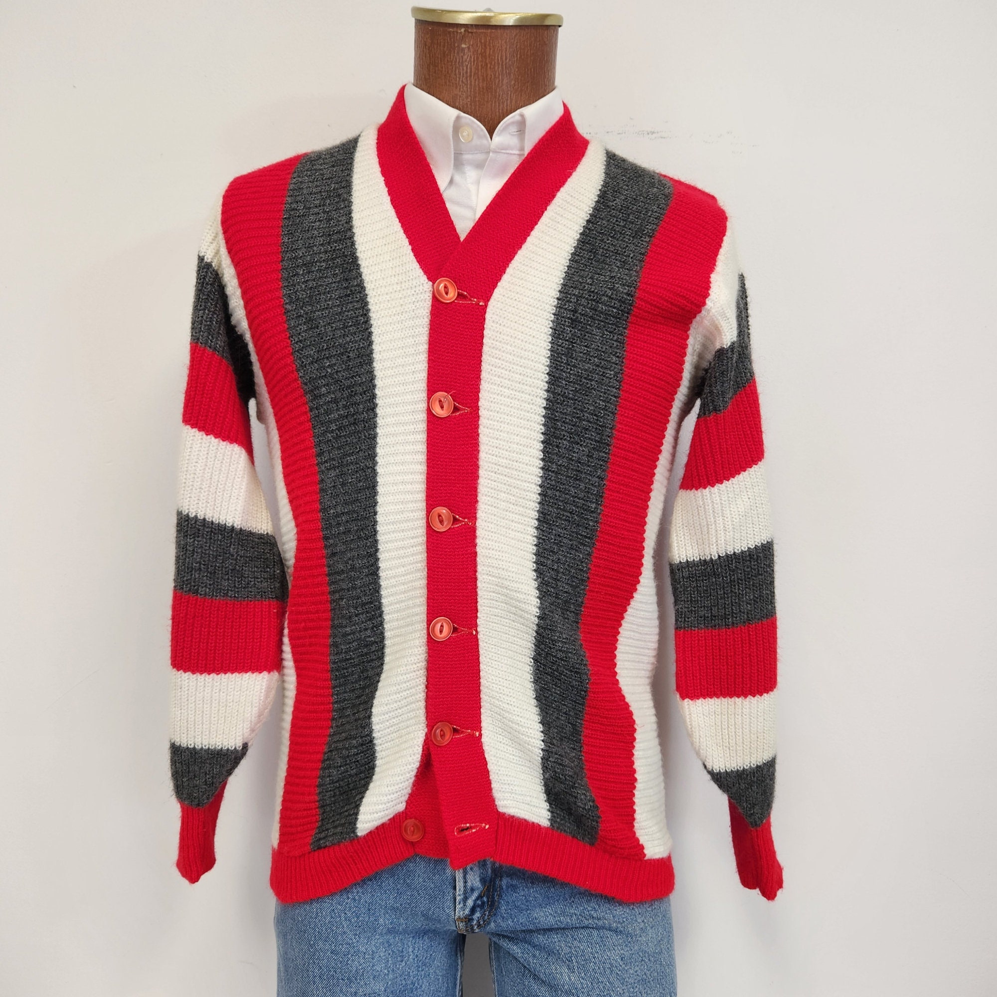 トップス 50s 60s virgin orlon acrylic cardigan Vintage 60s 100% Virgin Orlon Acrylic Zip Cardigan Sweater