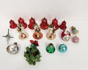 Vintage Christmas Ornament Collection Set of 13 Assortment