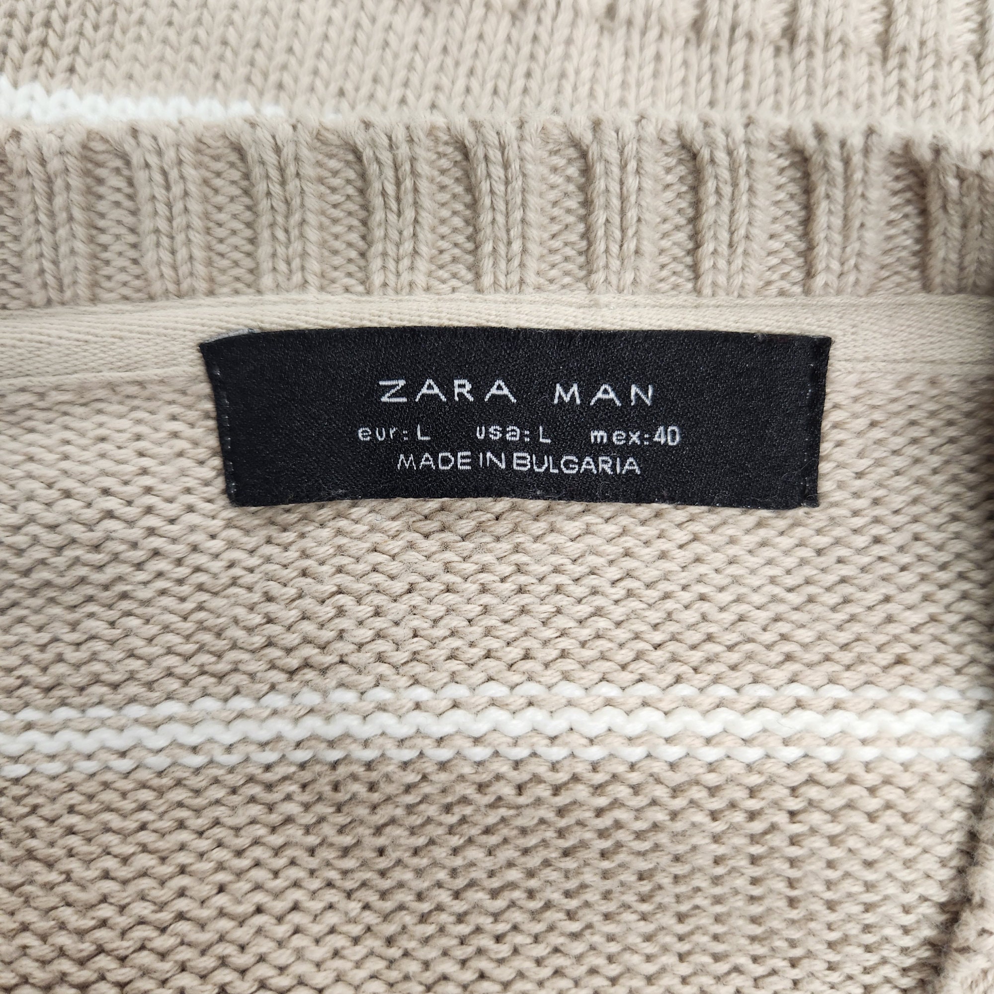 Vintage jaren 1990 Y2K Heren Grote Zara Man Alle Katoenen V hals Trui Etsy Nederland