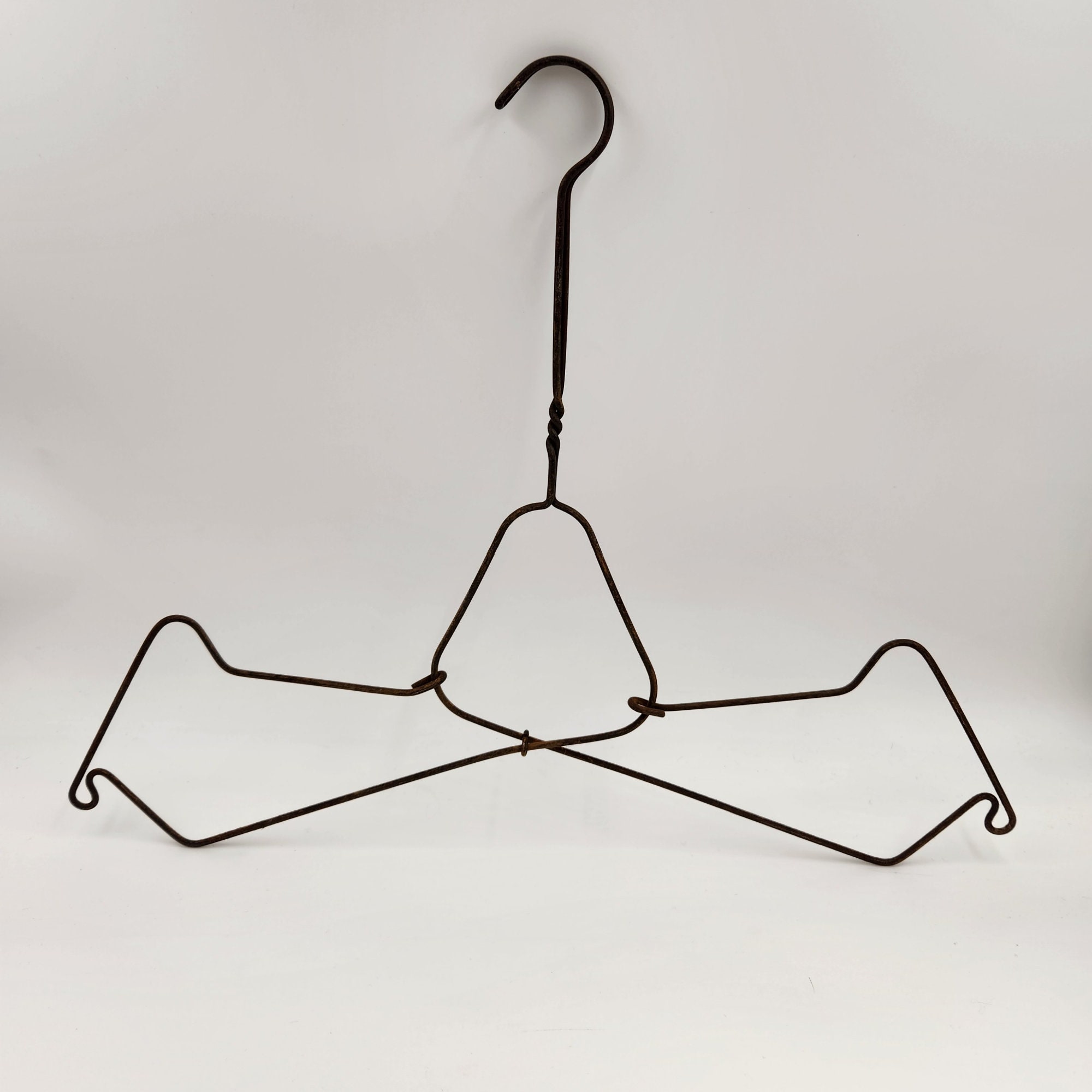 Set of 5 Copper Graffiti Black Clothes Hangers Metal Wire Hangers 