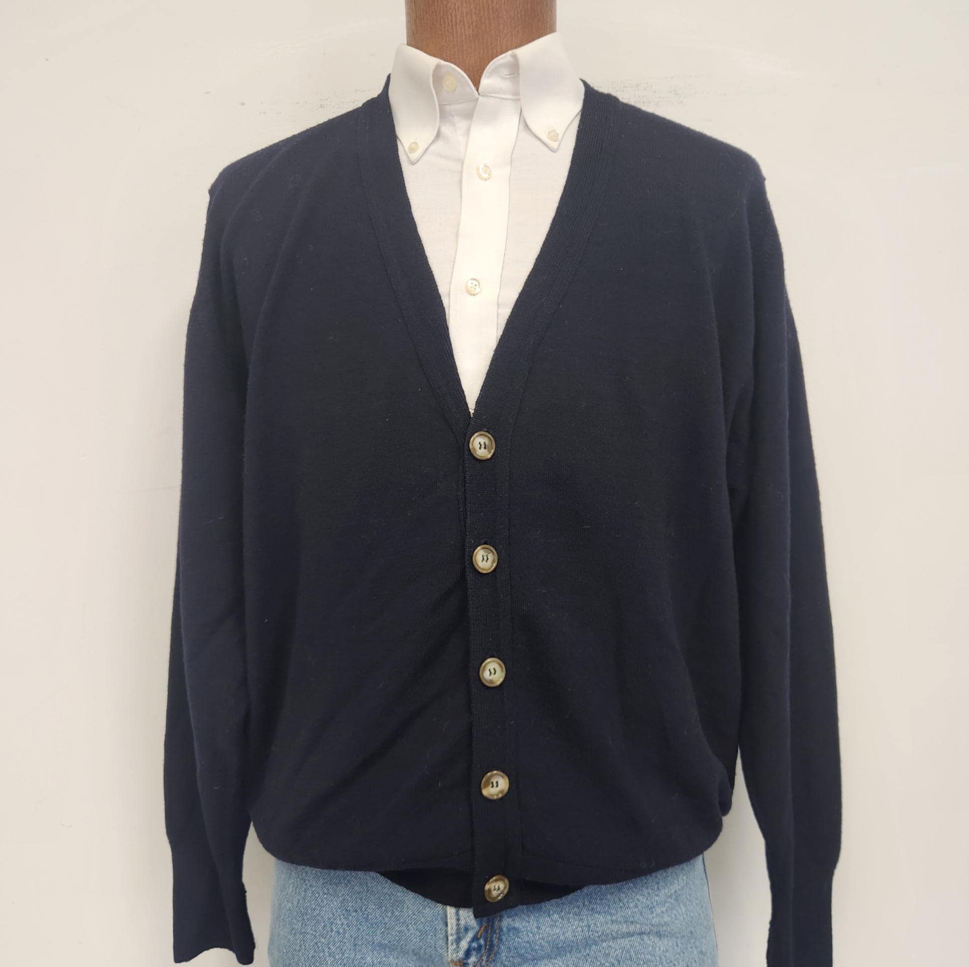 SPORTSWEAR Vintage Cardigan Dark Navy M Navy Vintage Cardigan - Etsy