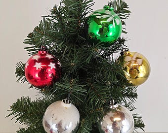 Vintage Assorted Plastic Christmas Tree Ornaments - Sets Sold