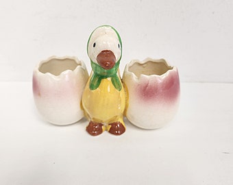 Vintage 1950's Lady Duck with 2 Eggs Planter - Made in Japan